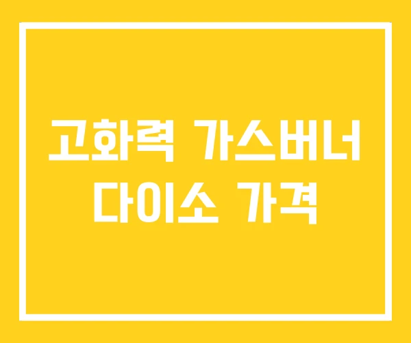 고화력 가스버너 다이소 가격 고화력 가스버너 다이소 가격