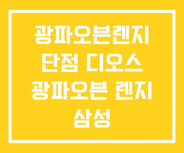 광파오븐렌지 단점 디오스 광파오븐 렌지 삼성