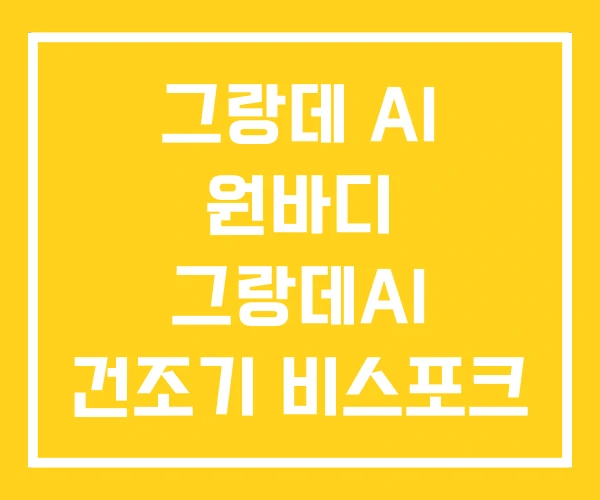 그랑데 AI 원바디 그랑데AI 건조기 비스포크 차이