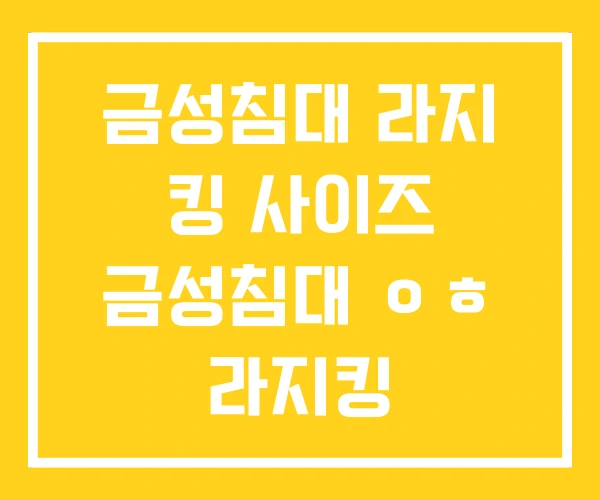 금성침대 라지 킹 사이즈 금성침대 ㅇㅎ 라지킹