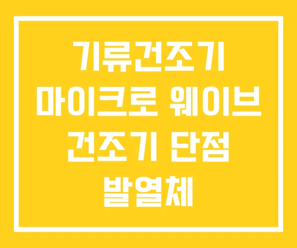 기류건조기 마이크로 웨이브 건조기 단점 발열체 기류건조기 마이크로 웨이브 건조기 단점 발열체