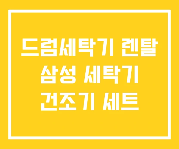 드럼세탁기 렌탈 삼성 세탁기 건조기 세트 드럼세탁기 렌탈 삼성 세탁기 건조기 세트