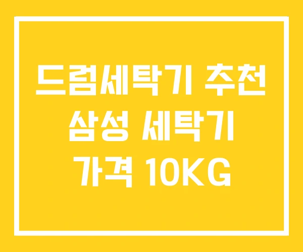 드럼세탁기 추천 삼성 세탁기 가격 10KG