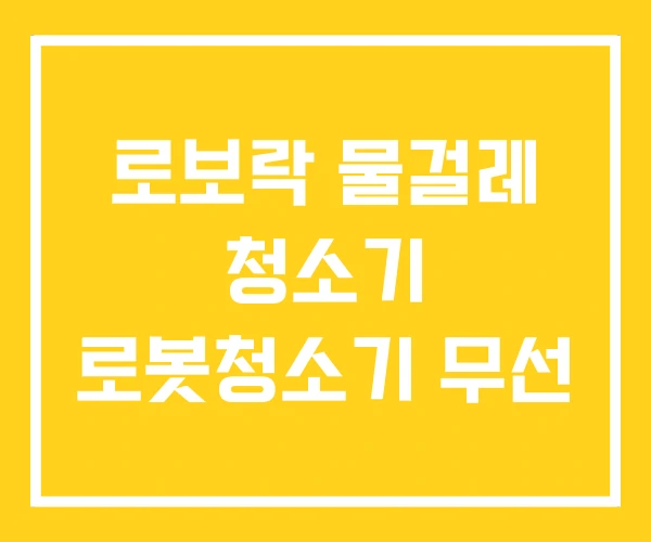 로보락 물걸레 청소기 로봇청소기 무선