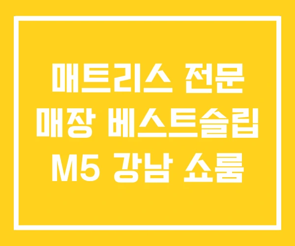 매트리스 전문 매장 베스트슬립 M5 강남 쇼룸 매트리스 전문 매장 베스트슬립 M5 강남 쇼룸