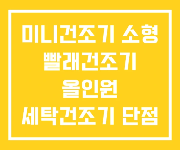 미니건조기 소형 빨래건조기 올인원 세탁건조기 단점 미니건조기 소형 빨래건조기 올인원 세탁건조기 단점