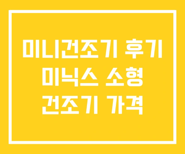미니건조기 후기 미닉스 소형 건조기 가격