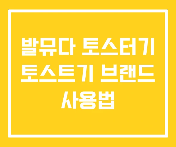 발뮤다 토스터기 토스트기 브랜드 사용법 발뮤다 토스터기 토스트기 브랜드 사용법