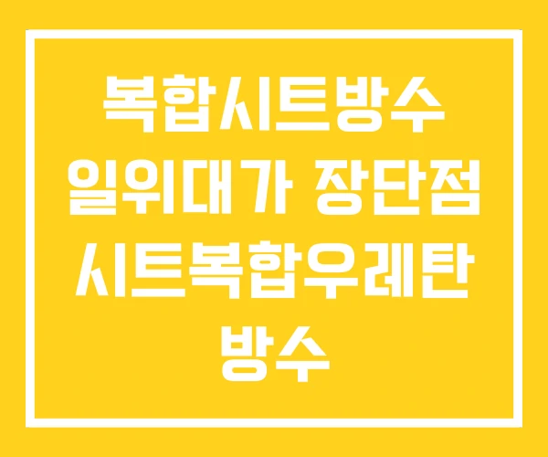 복합시트방수 일위대가 장단점 시트복합우레탄 방수 복합시트방수 일위대가 장단점 시트복합우레탄 방수