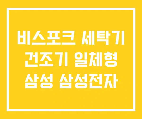 비스포크 세탁기 건조기 일체형 삼성 삼성전자