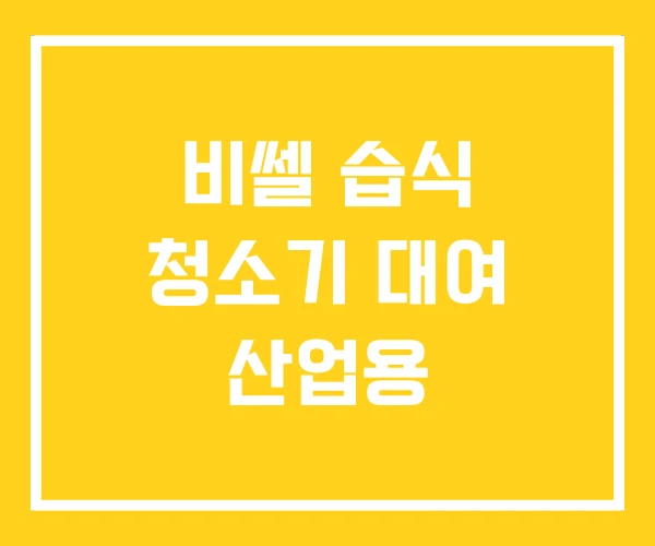 비쎌 습식 청소기 대여 산업용