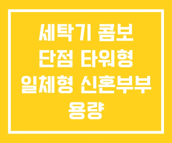 세탁기 콤보 단점 타워형 일체형 신혼부부 용량 세탁기 콤보 단점 타워형 일체형 신혼부부 용량