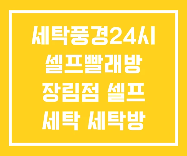 세탁풍경24시 셀프빨래방 장림점 셀프 세탁 세탁방 세탁풍경24시 셀프빨래방 장림점 셀프 세탁 세탁방