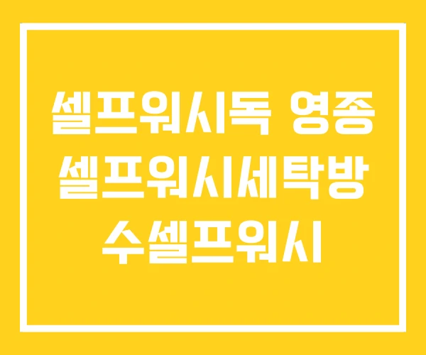 셀프워시독 영종 셀프워시세탁방 수셀프워시 셀프워시독 영종 셀프워시세탁방 수셀프워시