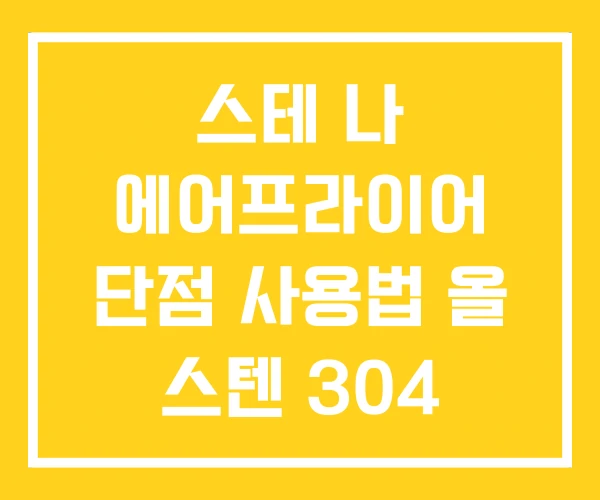 스테 나 에어프라이어 단점 사용법 올 스텐 304 스테 나 에어프라이어 단점 사용법 올 스텐 304