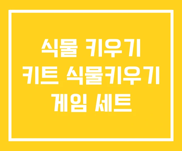 식물 키우기 키트 식물키우기 게임 세트
