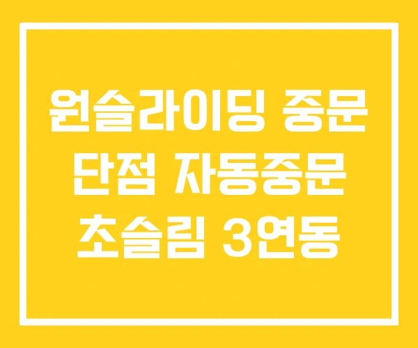 원슬라이딩 중문 단점 자동중문 초슬림 3연동 원슬라이딩 중문 단점 자동중문 초슬림 3연동