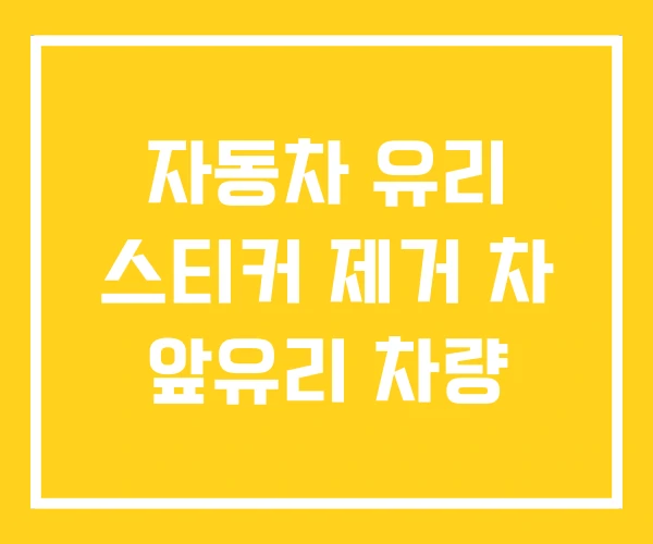 자동차 유리 스티커 제거 차 앞유리 차량 자동차 유리 스티커 제거 차 앞유리 차량