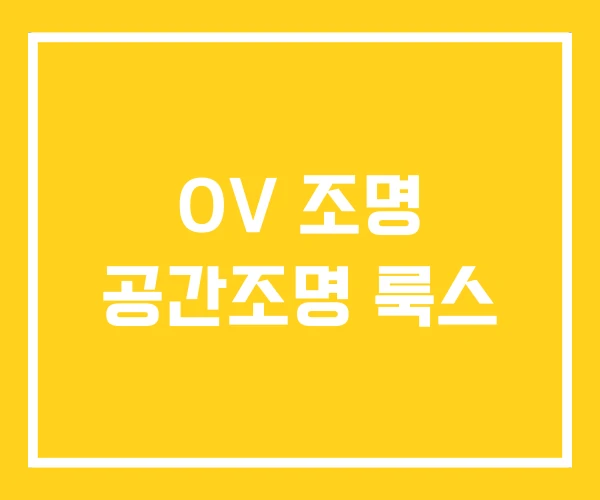 OV 조명 공간조명 룩스