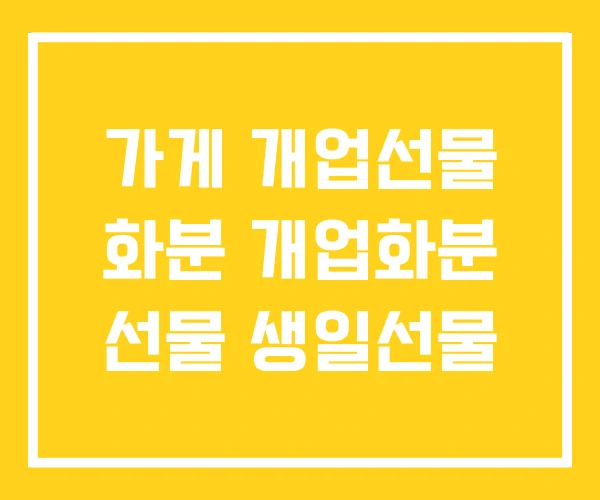 가게 개업선물 화분 개업화분 선물 생일선물