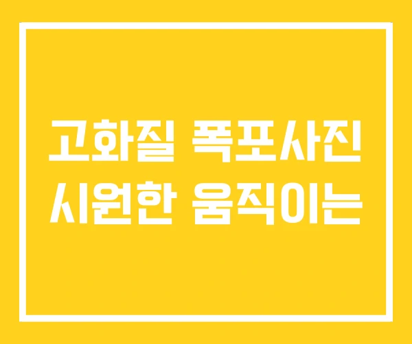 고화질 폭포사진 시원한 움직이는 고화질 폭포사진 시원한 움직이는