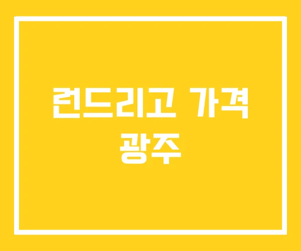 런드리고 가격 광주 런드리고 가격 광주