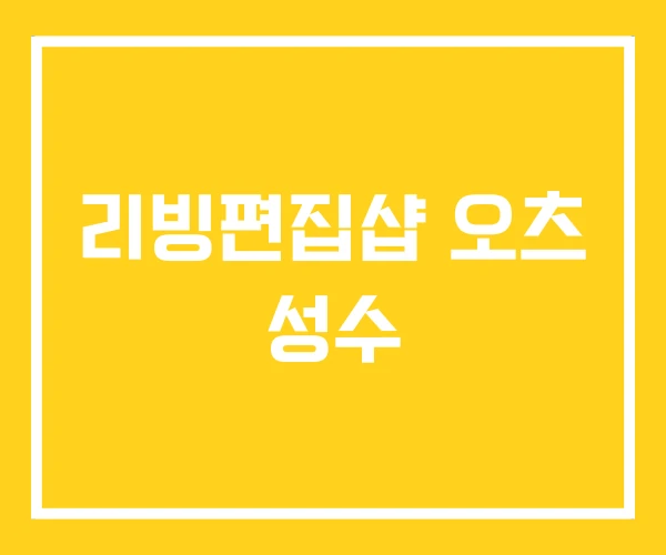 리빙편집샵 오츠 성수 리빙편집샵 오츠 성수