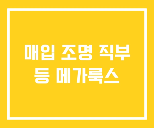 매입 조명 직부 등 메가룩스