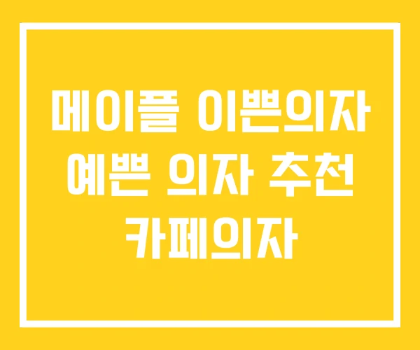 메이플 이쁜의자 예쁜 의자 추천 카페의자