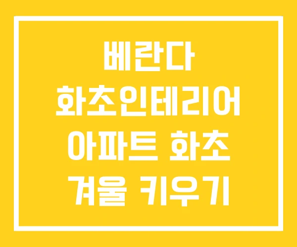 베란다 화초인테리어 아파트 화초 겨울 키우기 베란다 화초인테리어 아파트 화초 겨울 키우기