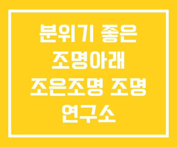 분위기 좋은 조명아래 조은조명 조명 연구소 분위기 좋은 조명아래 조은조명 조명 연구소