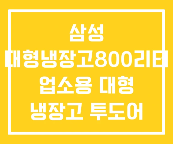 삼성 대형냉장고800리터 업소용 대형 냉장고 투도어