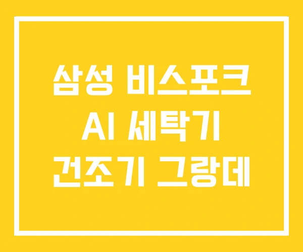 삼성 비스포크 AI 세탁기 건조기 그랑데 삼성 비스포크 AI 세탁기 건조기 그랑데