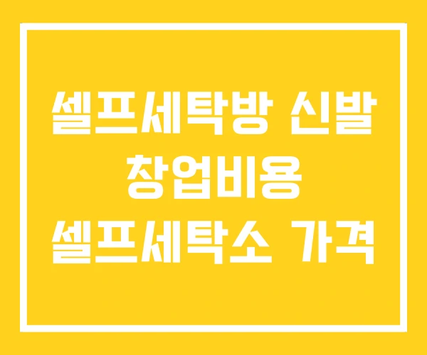 셀프세탁방 신발 창업비용 셀프세탁소 가격 셀프세탁방 신발 창업비용 셀프세탁소 가격