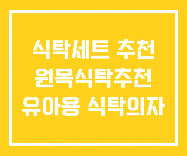식탁세트 추천 원목식탁추천 유아용 식탁의자
