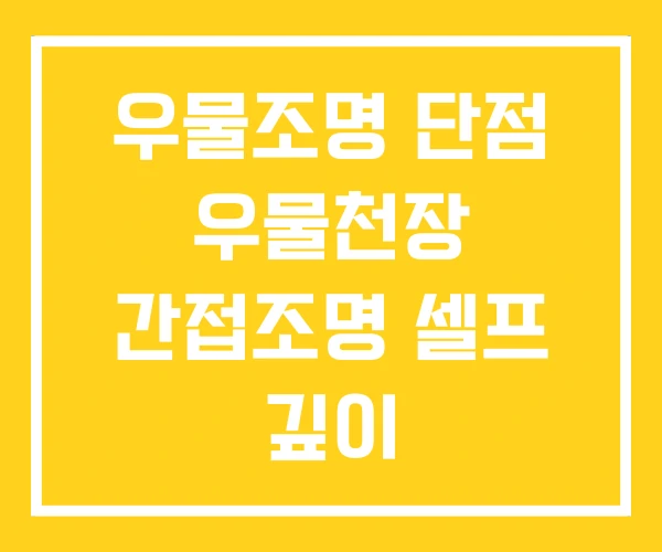 우물조명 단점 우물천장 간접조명 셀프 깊이 우물조명 단점 우물천장 간접조명 셀프 깊이