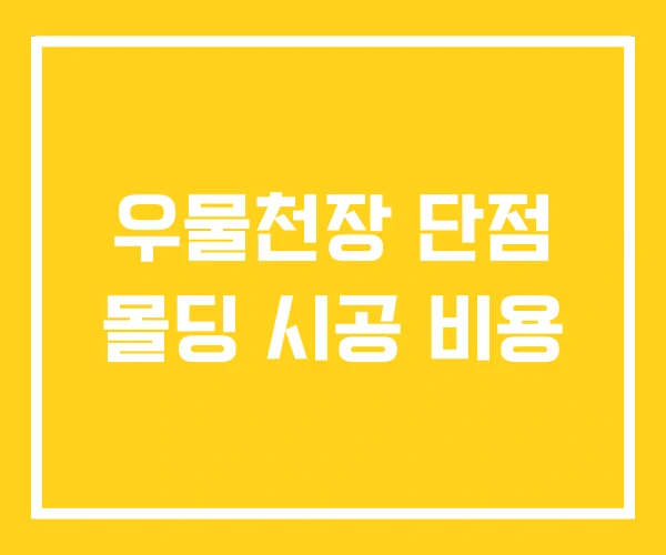 우물천장 단점 몰딩 시공 비용