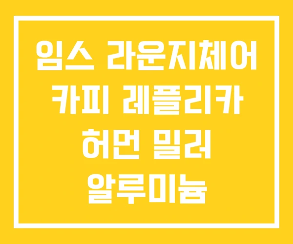 임스 라운지체어 카피 레플리카 허먼 밀러 알루미늄