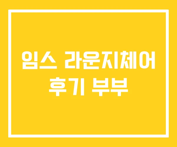 임스 라운지체어 후기 부부